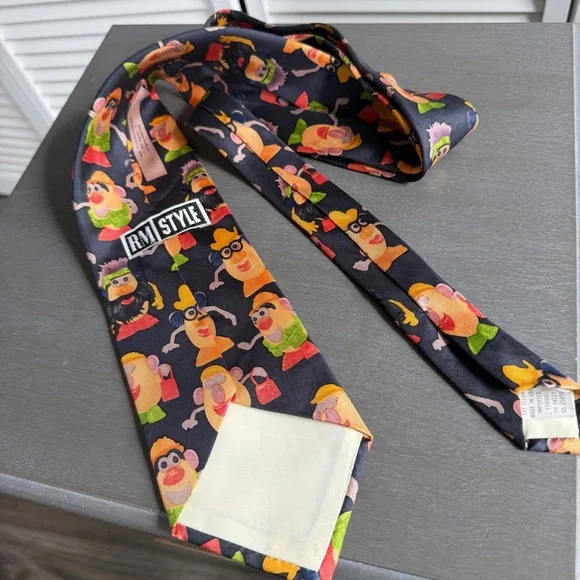 Ralph Marlin Necktie Mr. Potato Head Vintage 90's Hasbro Tie Made In USA - Picture 5 of 7